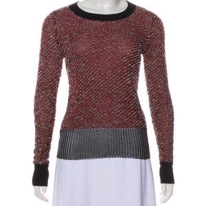 Alexander Wang Red Boucle Sweater